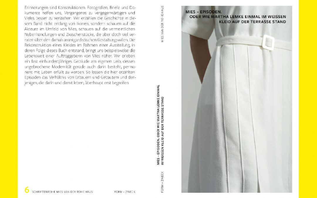 Designtheoretischer Buchbeitrag in der Schriftenreihe des Mies van der Rohe Hauses Berlin